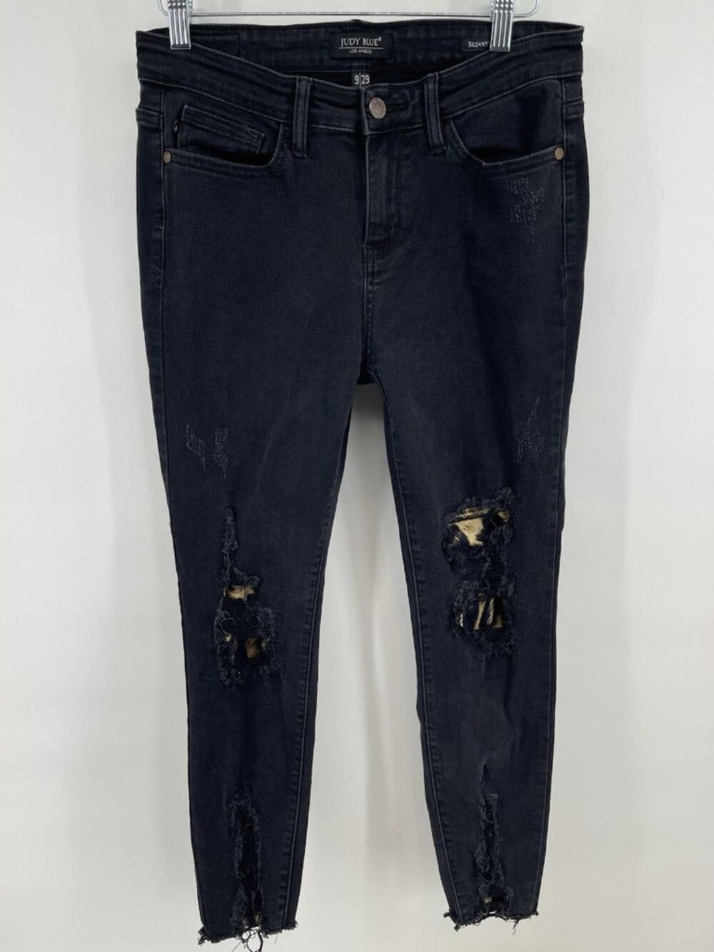 Judy Blue Womenβs Black Distressed Skinny Jeans